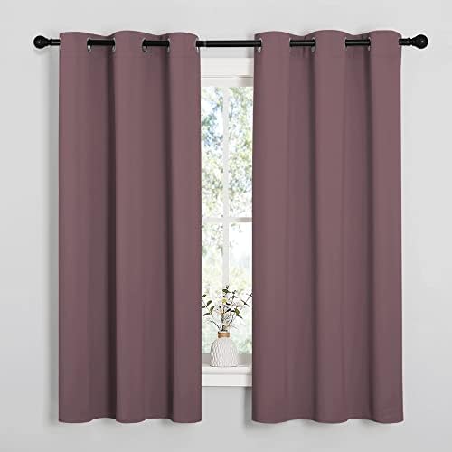 Pieridae -Solid Thermal Insulated Grommet Blackout Curtain - Dry Rose