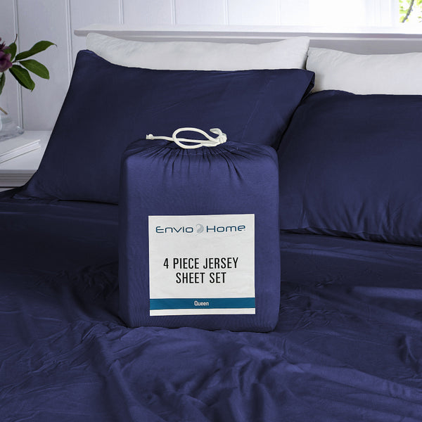 Denim - Cotton Jersey Bed Sheet Set