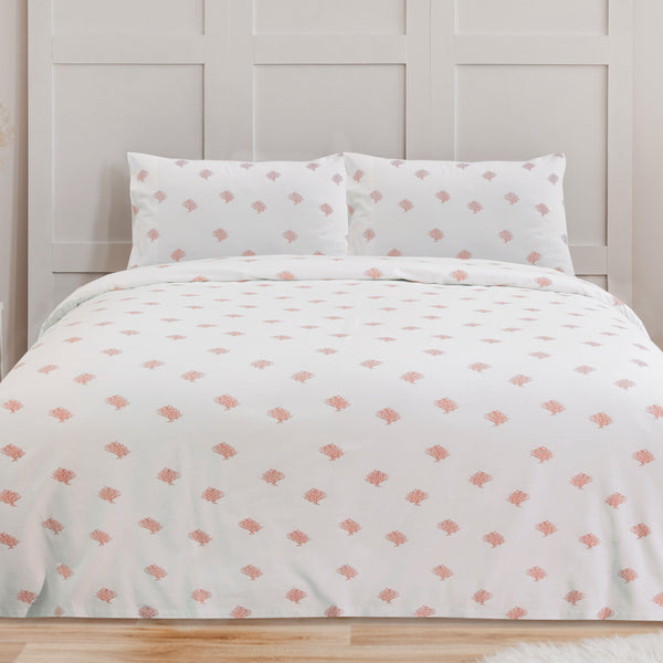 Cuddles & Cribs -Coral Red - Cotton Sheet Set