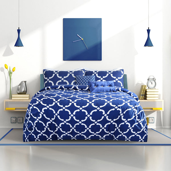 EnvioHome - 5 Piece Microfiber Comforter Set for All-Season Comfort | Down Alternative Hotel Bedding Sets, Ultra-Soft Twin Comforter Set with Matching Pillow Shams & Cushion
