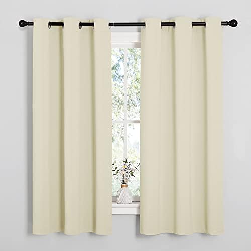 Solid Thermal Insulated Grommet Blackout Curtain - Beige
