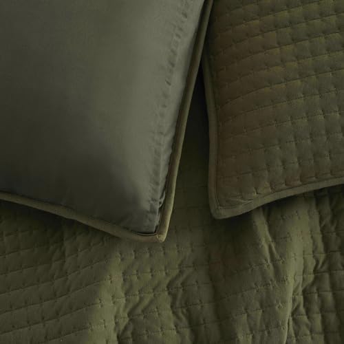 Enviohome -Reversible Striped Cotton Geometric Pattern Bedspread- Neutral Gray
