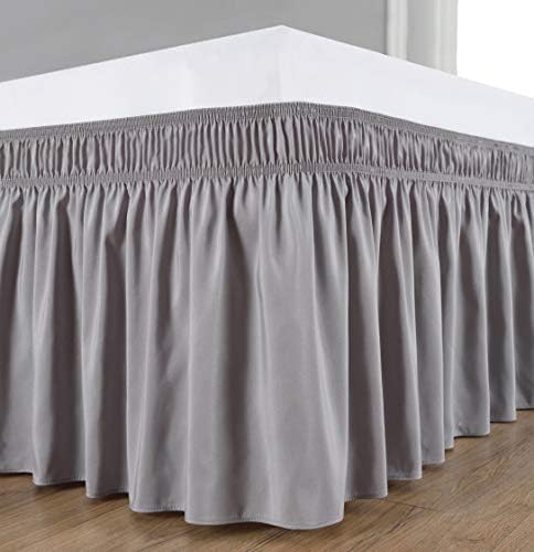 Enviohome -Wrap Around Bed Skirt -Silver Grey