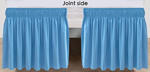 Enviohome -Wrap Around Bed Skirt - Denim Blue