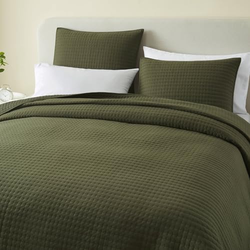 Enviohome -Reversible Striped Cotton Geometric Pattern Bedspread- Neutral Gray