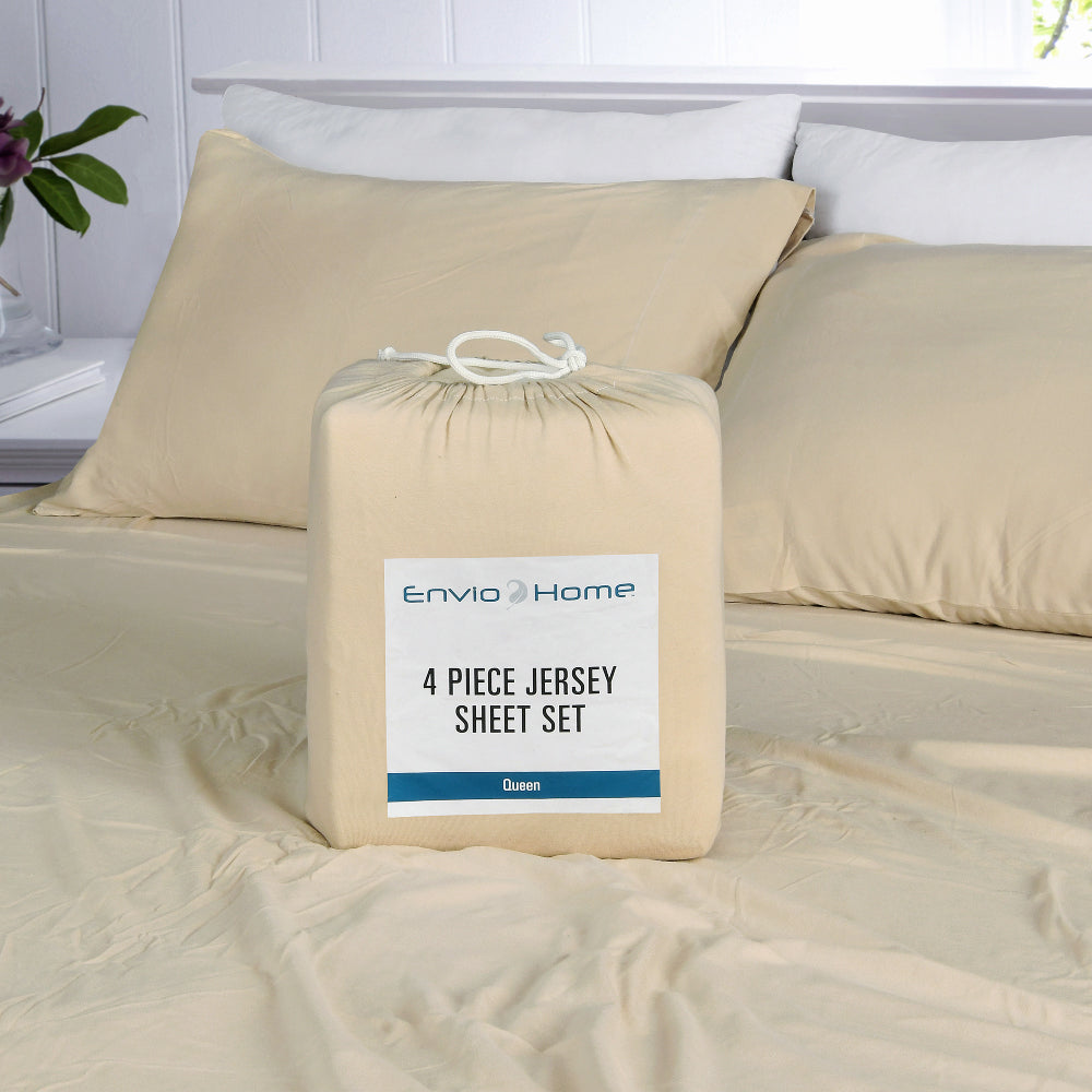 Soft Comfortable Deep Pocket Jersey Cotton Bed Sheets