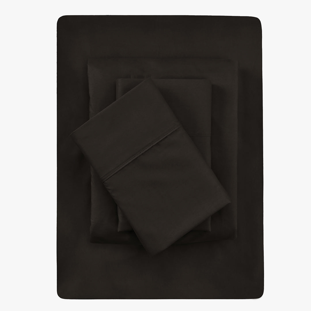 Solid Microfiber Sheet Set - Black