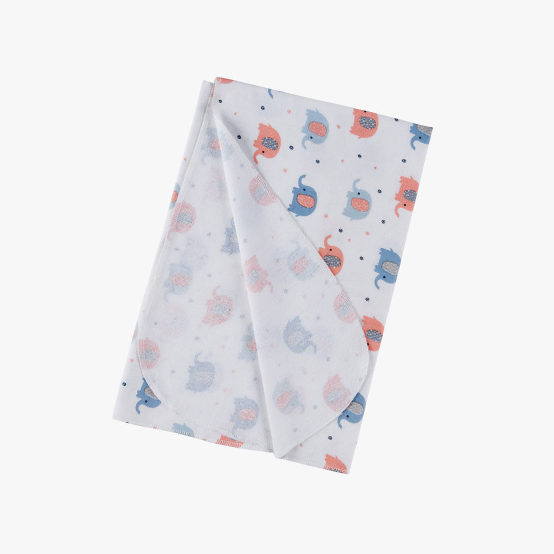 Elephants & Dots - 2 Pack Cotton Flannel Receiving Blankets