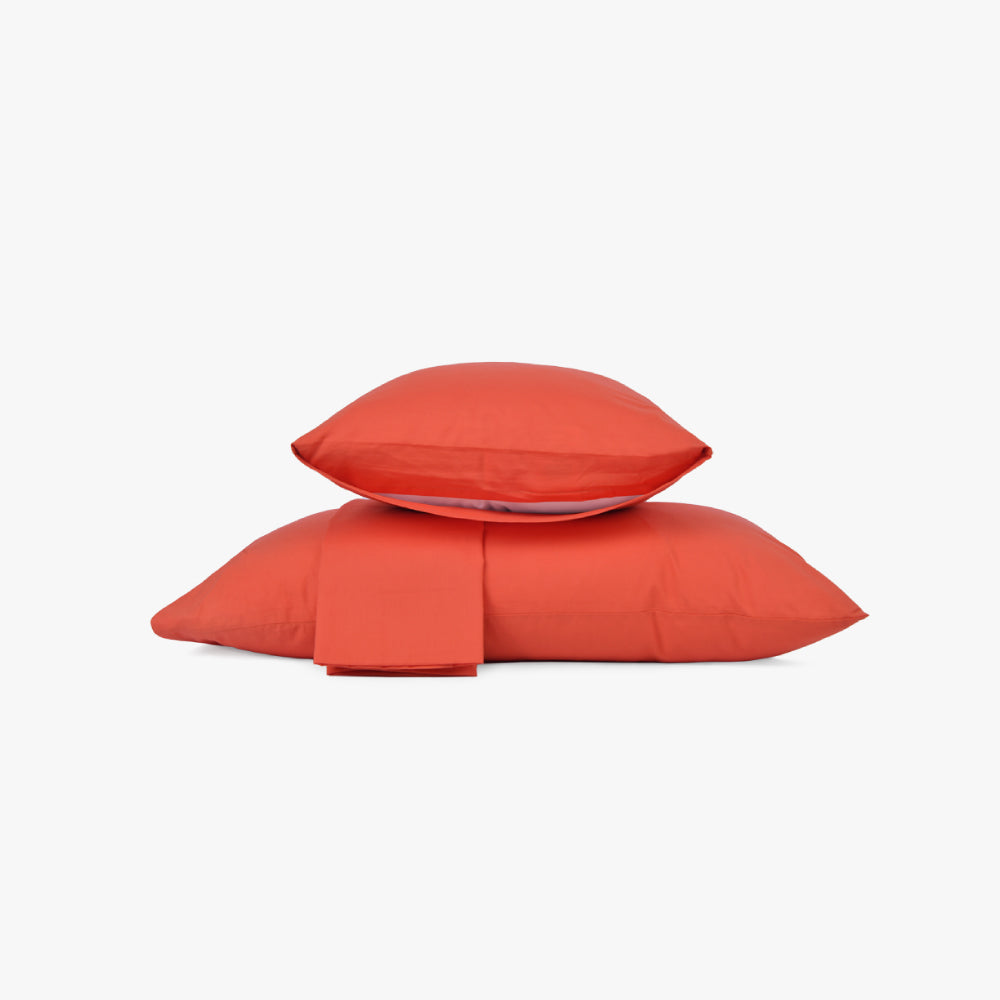 Orange -Poly Cotton Pillowcases