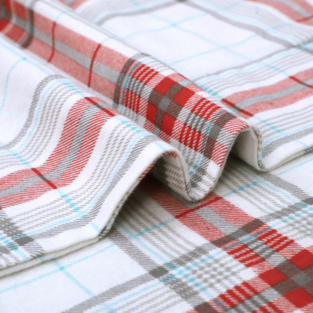 Textured Check - Double Brushed Flannel Sheets