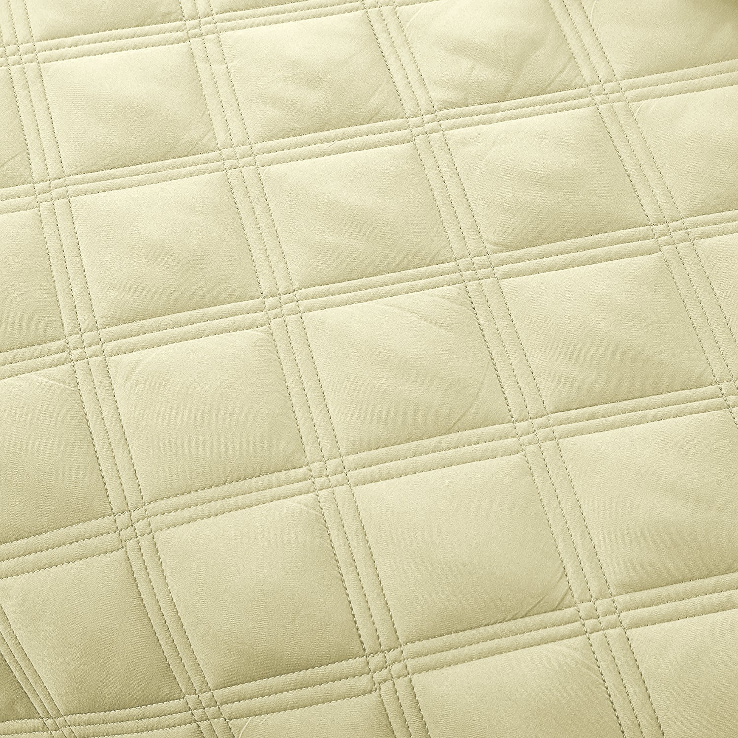 3 Pc Cotton Solid Quilt Set - Wheat