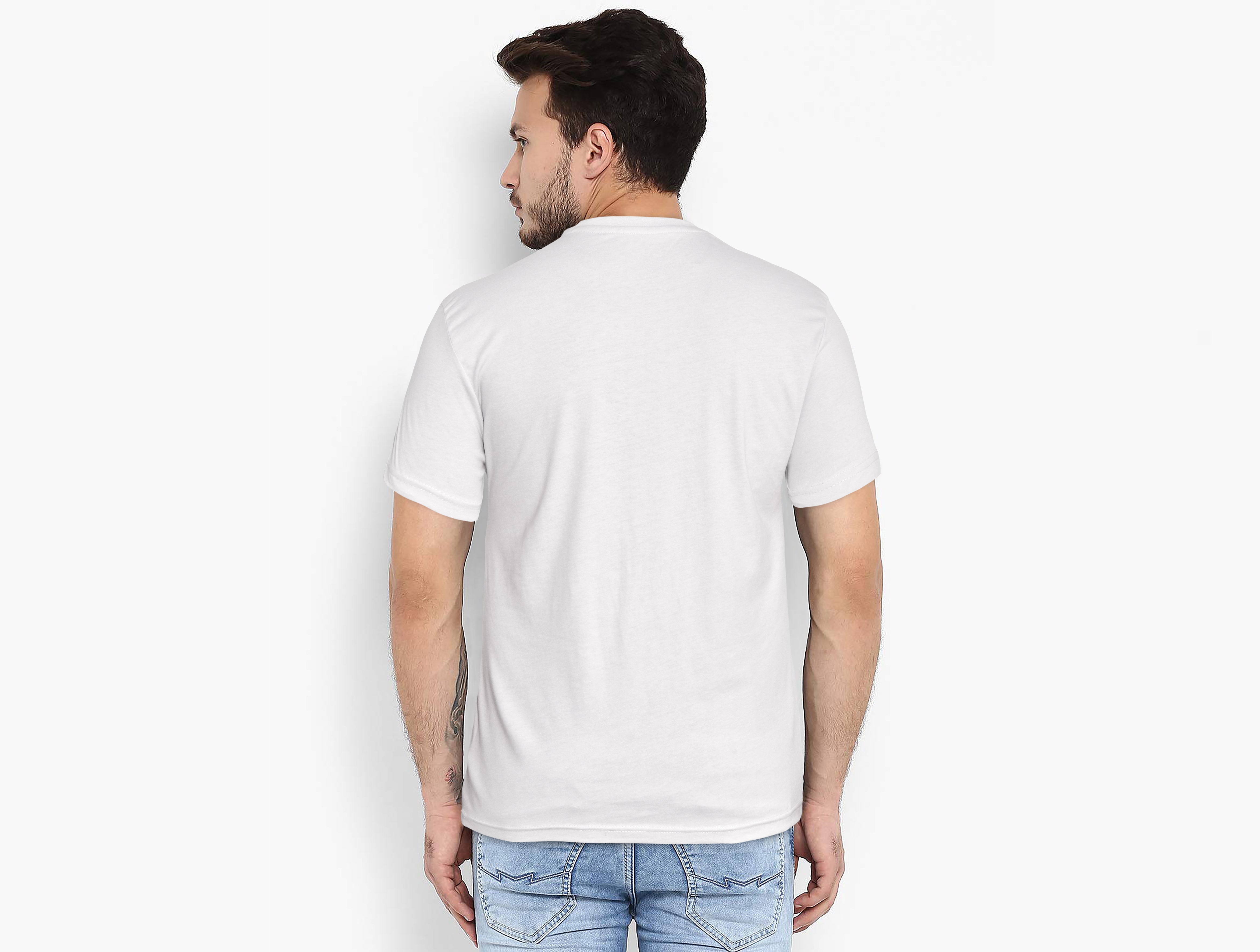 Cotton Blend Crew Neck Tees, Pack of 4