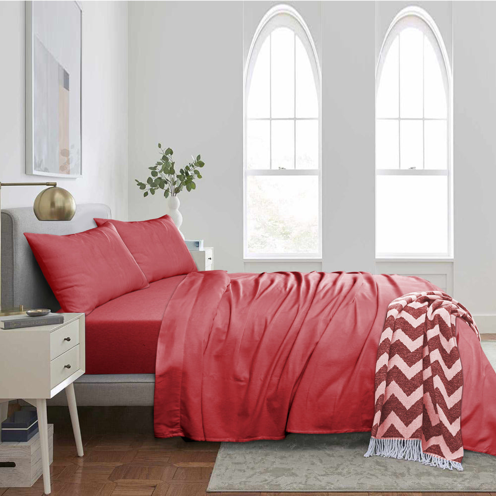 Red Vine - Double Brushed Flannel Sheets