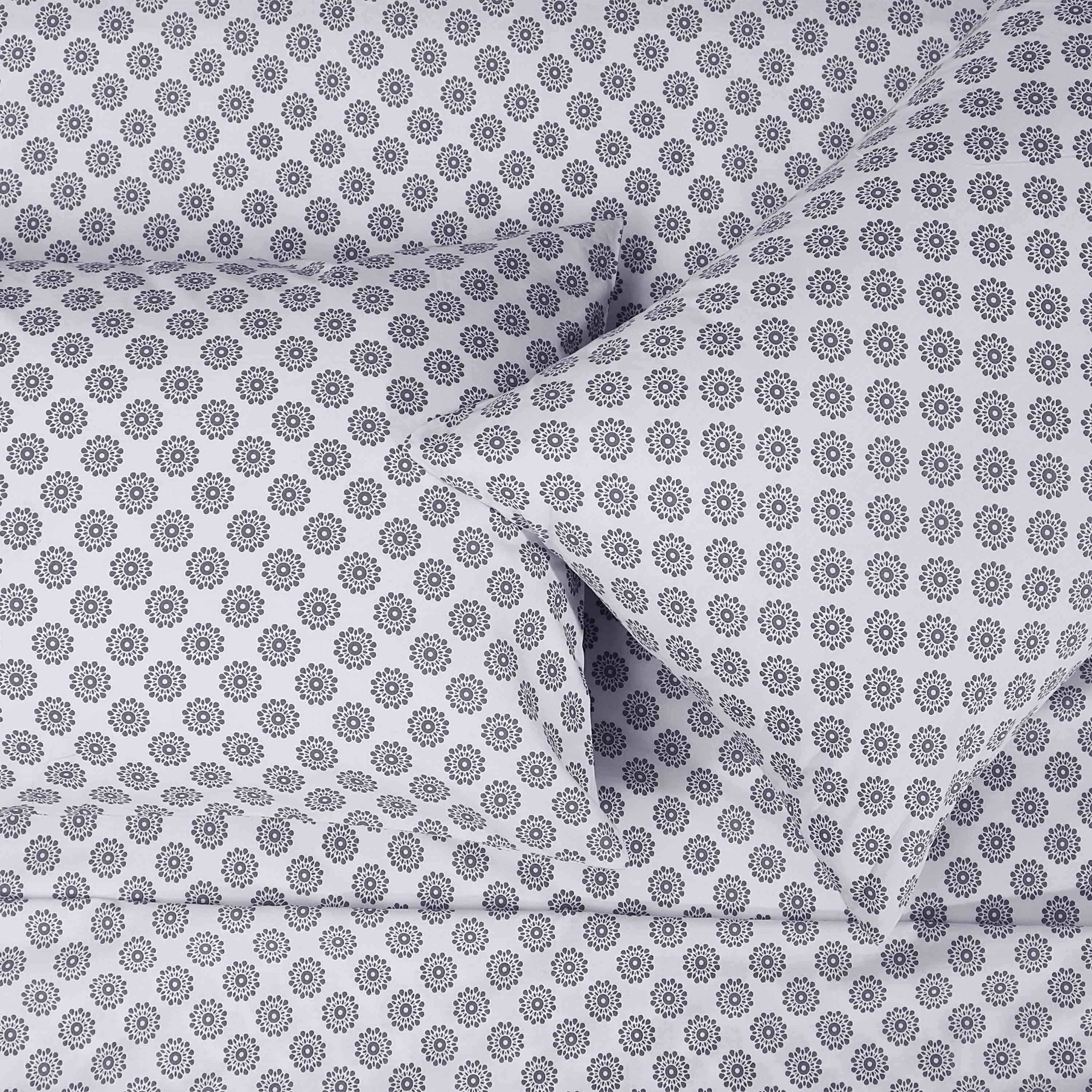 Mandalas Grey - Cotton Sheet Set